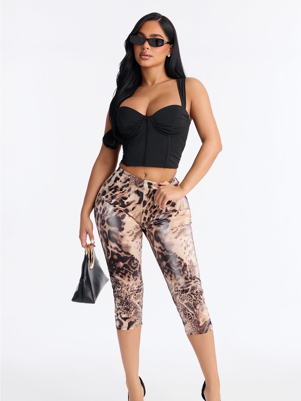Animal Print Capri Leggings